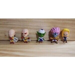 Dragonballz Mini 5 Lot Action Figure Piccolo Saitamo Andriod 18 One Pouch Man